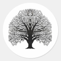 Black Swirl Tree Sticker
