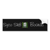 Black Syco Sk8 bumper sticker