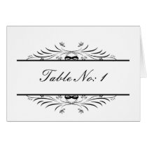 black   table seating card