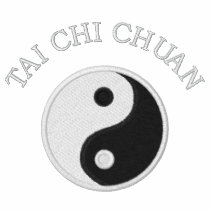 Black Tai Chi - Embroidered Polo Shirt