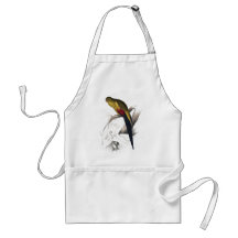 Black-Tailed Parrakeet by Edward Lear Aprons