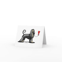 Black & Tan Afghan Hound Card