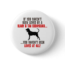 Black & Tan Coonhound Button