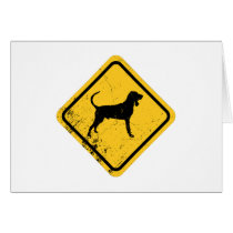Black & Tan Coonhound Greeting Card