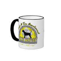 Black & Tan Coonhound Taxi Service Mugs