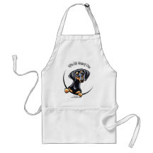 Black Tan Dachshund Its All About Me Apron