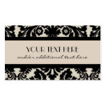 Black & Tan Damask Business Card Templates