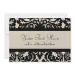 Black & Tan Damask Custom Announcements