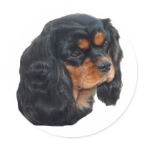 Black & Tan Round Sticker