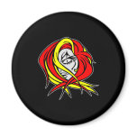 Black Tattoo Fantasy Girl magnets