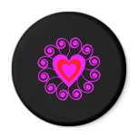 Black Tattoo Heart Art Fridge Magnet