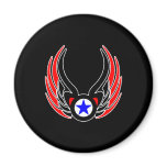 Black Tattoo Wings Star magnets
