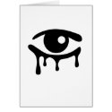 Black Tears Folding Card Vertical