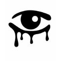 Black Tears on Women's Red T-shirt