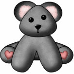 Black Teddy Bear Wall Sculpture photo sculptures