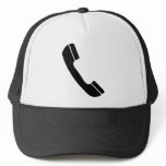black telephone icon trucker hats