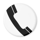 black telephone icon magnets