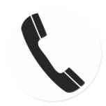 black telephone icon stickers