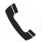 black telephone icon stickers