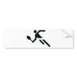 black tennis icon bumper stickers