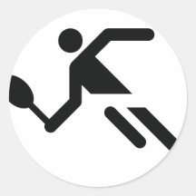 black tennis icon sticker