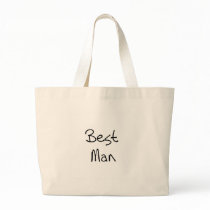Black Text Best Man Bags