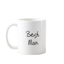 Black Text Best Man Coffee Mug