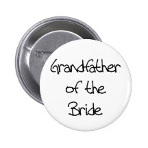 Black Text Grandfather of Bride Pin