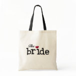 Black Text The Bride Tshirts and Gifts Canvas Bags