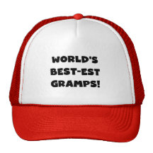 Black Text World's Best-est Gramps Gifts Mesh Hat