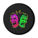 Black Theater Masks Magnets