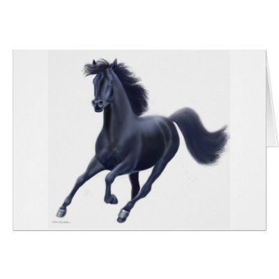 Black Thoroughbred Racehorse