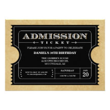 Black Ticket Invitations