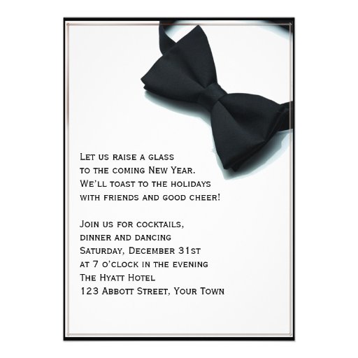 Black Tie Affair New Years Eve Invitations Zazzle