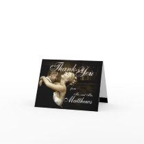 Black Tie Affair Wedding Photo Thank You Cards