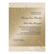 Black Tie Elegance, Champagne Cream Wedding Cards Personalized Announcements