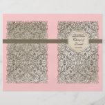 Black Tie Elegance, Champagne Wedding Programs Full Colour Flyer