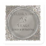 Black Tie Elegance, Silver Wedding Anniversary stickers