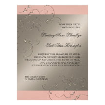 Black Tie Elegance, Silver Wedding Invitations