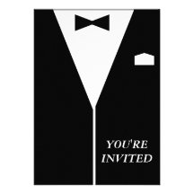black tie office party invitation card