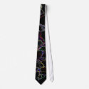 Black Tie with Colorful Patterns