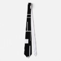 black tie with white abstract