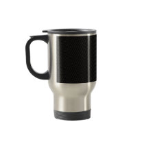 Black Tightly Woven Carbon Fibre Textured Coffee Mugs