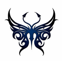 Black to blue butterfly magnet. photo sculpture