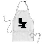 black toilet icon aprons