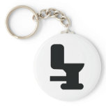 black toilet icon key chains