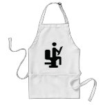 black toilet shit icon apron