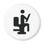 black toilet shit icon fridge magnets