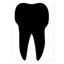 black tooth icon dentist post cards