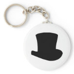 black top hat circus magician keychains